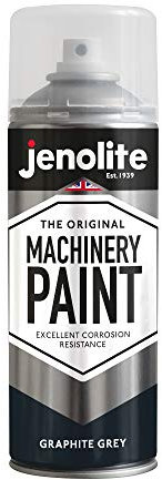 JENOLITE Machinery & Lawnmower Paint | GRAPHITE GREY | Multi Surface Aerosol Paint | Corrosion Resistant For Long Lasting Finish | 400ml (RAL 7016)