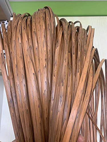 ODSK Rattan-Möbel-Reparatur-Set, Korbgeflecht, Farbverlauf, Holz, flaches Kunststoffgeflechtmaterial für die Installation von Rattan-Möbeln und Gartenmöbeln, 500 g (Holz)