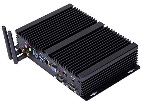 HUNSN Fanless Industrial PC, Mini Computer, Intel Core I3 6157U, Windows 11 Or Linux Ubuntu, IM03, AC WiFi, BT4.0, VGA, HDMI, LAN, 2 x COM RS232, 3 x USB2.0, 4 x USB3.0, 16G RAM, 256G SSD, 1TB HDD