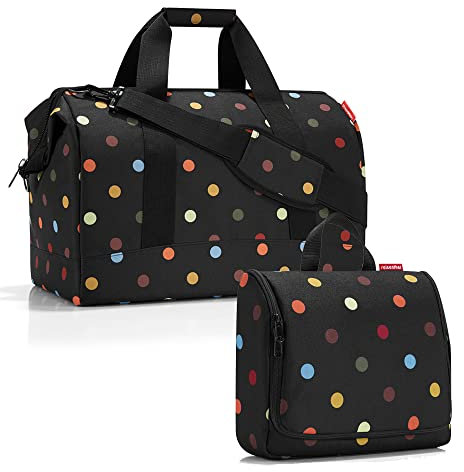 reisenthel Allrounder L mit toiletbag XL Reisetasche Waschtasche (dots)