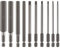 CPROSP 10pcs Brugole per Avvitatore 100mm, Inserti Esagonali 1/4'', 1,5-12mm