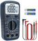 VENLAB Digital Multimeter, Multimeter Tester, True Rms Voltmeter Ammeter Ohmmeter Measures AC/DC Voltage, Current, Resistance, Diodes, Continuity, hFE Transistor with Test Leads & Backlight LCD