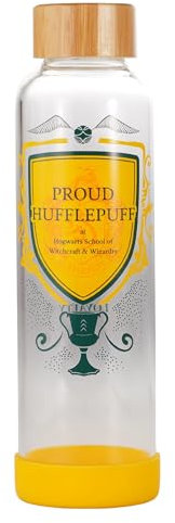 Harry Potter - Fier Poufsouffle - Bouteille d'eau en Verre 500ml