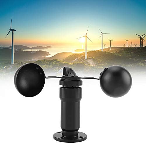Windgeschwindigkeitssensor, 4–20 MA Impulssignalausgang Anemometer 0–30 M/s Indoor Outdoor Wetterstation Drei Tassen Aluminiumlegierung Windsensor Windgeschwindigkeitsmessgerät