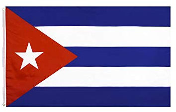 Stormflag Bandera Cuba 3x5ft/ 90x150cm poliéster 90g, 2 ojales de metal costura doble con ojal