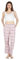 JTPW Damen 100% Baumwolle Super Soft Flanell Pyjama/Lounge Bottoms mit Taschen,Burgundy Pink Plaid,Size:S