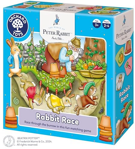 Orchard Toys Peter Rabbit™ Rabbit Race Game Official Beatrix Potter Game, Matching and Memory Game for Children Age 3+