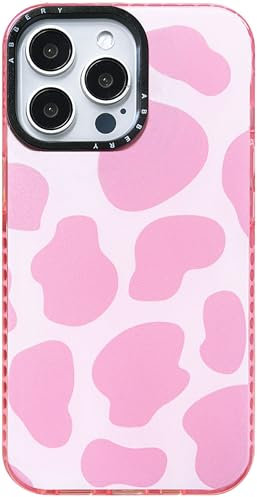 Efitoo for iPhone 13 Pro Max Case Cow Print-Animal Pattern Cute Clear with Pink & White Design Flexible TPU&Silicone Girls&Woman Protective&Shockproof Phone Cover for iPhone 13pro Max