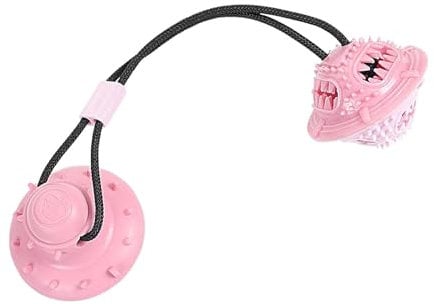 Dog Ball On A Rope - Ball On Rope Dog Toy | Chew And Bouncy Rope Ball For Dogs | Interactive Rubber Dog Ball Dog Toy With Rubber Ball Tug Of War Interactive Fetch Toy | Suction Cup Pull Rope Toy Ball
