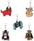 SUJEBRAN 5 Hazbins Alastor Hotels Schlüsselanhänger Anime Figur Key Chain Niedliche Tasche Car Key Accessories