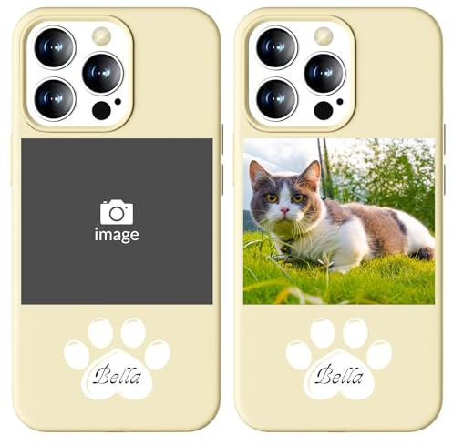 LSXYHQLD Personalisierte Handyhülle mit Foto-Handyhülle selbst gestalten für iPhone 16/15/14/13/12/11 Pro/Max/XR/8/7/SE-Individuelles TPU Hülle