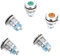 MUCKLILY 5 Pièces Voyant en métal panneau de commutation marin étanche témoin lumineux voyant clignotant voyant de camion lampe de signalisation LED veilleuse colorée