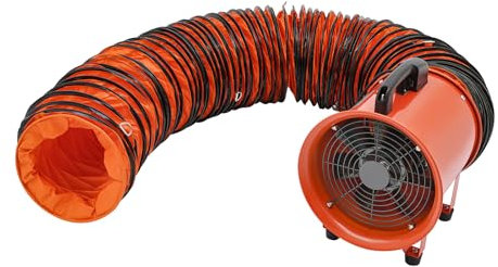 HarBin-Star - Bauventilator, Baugebläse mit 10m Schlauch, Baulüfter Gebläse 43m³/min, 2800rpm, Industrielüfter IP44, Reiner Kupfermotor