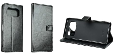 caseroxx Bookstyle-Case für Volla Phone Quintus, schwarz | Aufklappbare Buch-Schutzhülle mit Innenfächern und Rundumschutz für den Alltag, aus Kunstleder