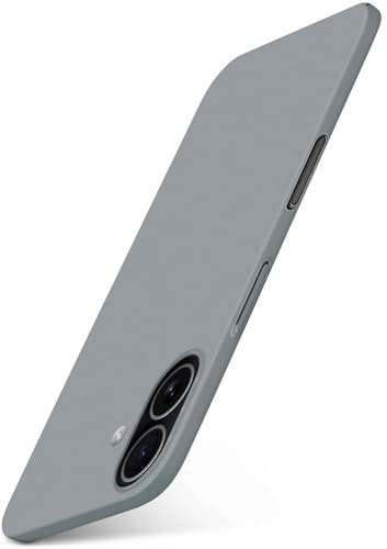 moex für iPhone 17 Hülle Ultra Dünn, Schutzhülle mit erhöhtem Kameraschutz, Slim Cover Hardcase Backcover, Dünnste Handyhülle Minimalistisch Alpha Case, Matt Taupe