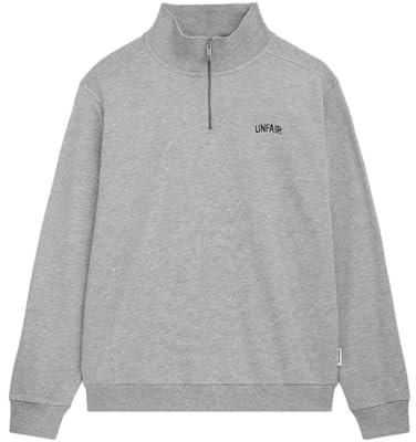UNFAIR Athletics Curved Halfzip Sweatpulli Herren Sweater Grau L