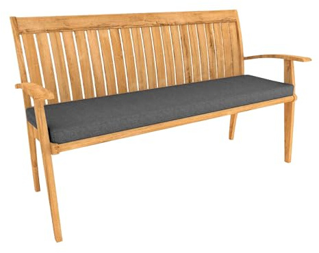 WEIZERO Maßgeschneiderte Sitzkissen für Bank 60 x 90 cm Unterseite Antirutsch Biertischgarnitur Auflagen Outdoor Indoor mit Reißverschluss für Fensterbank Outdoor Gartenbank, Dunkelgrau