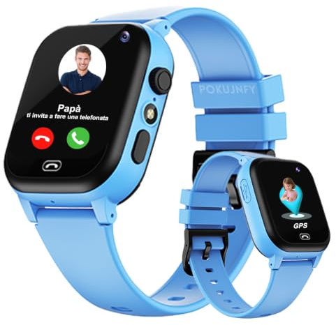 POKUJNFY Reloj Inteligente Niño GPS y SOS Contactos Chat Llamadas
