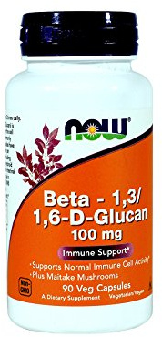 NOW Beta 1,3/1,6-D-Glucan 100mg, 90 Capsules (Pack of 2)