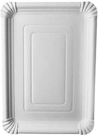 PAPSTAR Teller Pappe Kuchenteller 250st. pure eckig 24x33cm weiss