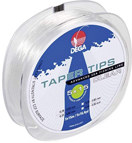 DEGA Taper Tips Clear Vorfach 0,33-0,60mm Länge: 15m