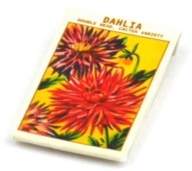 MyTinyWorld 2 x Dolls House Flower Seed Packet - Double Dahlias