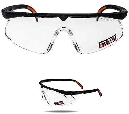 Stenso Barden Schutzbrille Arbeitsschutzbrille Mit Polycarbonat-Linsen, Fahrradbrille Herren, Rundum-Design, Verstellbare Rahmen, 99% UVA/UVB-Schutz, Hohe Schlagfestigkeit EN 166 / EN 170 Transparent