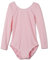 TiaoBug Mädchen Body Kinder Kurzarm Langarm Ballettanzug Turnanzug Trikot Gymnastikanzug (128, Rosa Langarm)