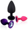 Belmalia 3x Plug Anales Silicona Enchufe Anal Conjunto Ø 30 mm, Ø 35 mm, Ø 45 mm S + M + L Rosa + Lila + Negro