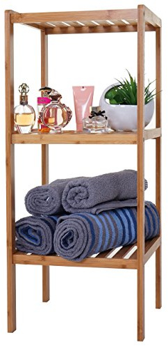 Mendler Badregal HWC-B18, Standregal, Bambus - 80x34x33cm | Badezimmer, Badschrank