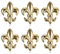 BOBIJOO JEWELRY - Lot de 6 Pin's Epingle Broche Fleur de Lys Laiton Doré