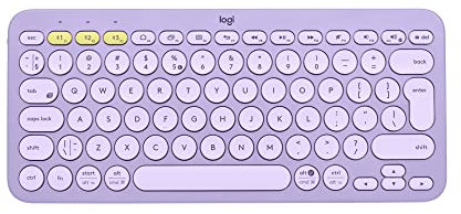 Logitech K380 Multi-Device Bluetooth Wireless Keyboard, US QWERTY, voilett