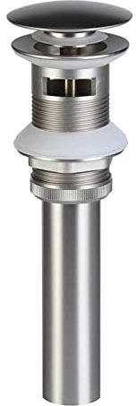 ESFORT Égouttoir pour lavabo de salle de bain avec trop-plein Siphon Salle de Bain Nickel brossé