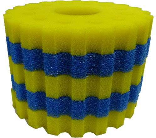Steppan 1 Set Schwammfilter für SunSun CPF 20000 Druckfilter. Das Set besteht aus 2 x Filterschwamm blau grob + 3 x Filterschwamm gelb feinporig. Durchm. ca. 360 mm - Höhe ca. 50 mm pro Matte.