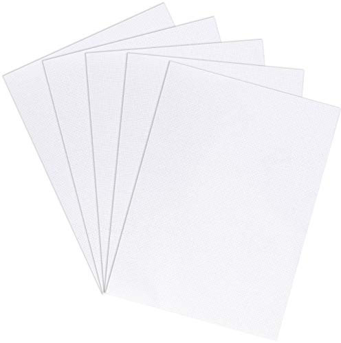 Aida-Tuch, Kreuzstich-Stoff, Fadenzahl 14, 30,5 x 45,7 cm, 5 Stück (weiß)
