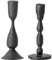Bloomingville Kerzenständer, schwarz, Metall, 2er Set