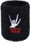 Heavy Metal Schweissband Headbanger Stickerei Schweißband Bestickt & Absorbierendes Frottee Merch Arm Schwarz Black Metal Konzert Wristband Festival Geschenk Schweiß-Armband