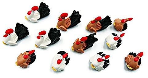 Miniatur-Tierfiguren für den Außenbereich, 2 Farben, 12 Stück