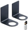 NUYYR 2 Pieces Porte Distributeur Crochet, Savon Mural, Pompe à Support, de Shampooing Noir Acier Inoxydable Porte-Shampooing pour Cuisine, Salle Bainle