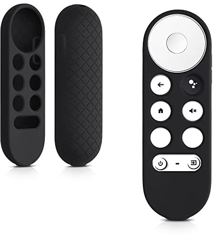 kwmobile Carcasa de Silicona Compatible con Google Chromecast 2020 4K / Chromecast 2022 HD Funda Mando a Distancia - Funda de Silicona Control Remoto - Negro