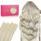 WENNALIFE Tape in Hair Extensions Human Hair, 20pcs 14 inch 50g Ash Blonde Highlighted Platinum Blonde Remy Tape Hair Extensions Real Human Hair Tape Extensions Coloured Hair Extensions