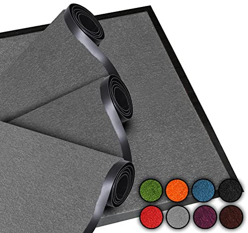 LUCA HOME - Felpudo Entrada casa 60x180cm Gris 2 unds - Alfombra Antideslizante Lavable para Puerta de Entrada, Cocina y Pasillo - Felpudo Exterior e Interior - Tapetes Originales Entrada casa