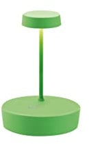 Zafferano, Swap Mini Lampe, Wiederaufladbare und Kabellose Tischlampe mit Touch Control, Geeignet für den Innen- und Außenbereich, Dimmer, 2700 K, Höhe 14,8 cm, Farbe Gelbgrün