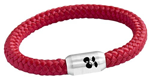 Paris Montana Pulsera original Ibiza Topmodel Club náutico con grabado de cereza, cierre magnético, 8 mm de diámetro, 19 cm - 24 cm, Acero inoxidable