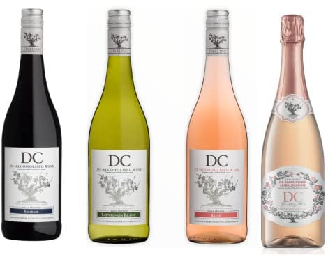 Darling Cellars – Mixed 4 Pack, Dealcoholised Red, White, Rose & Sparkling Rose, Alcohol Free White Wine (South African Grape)