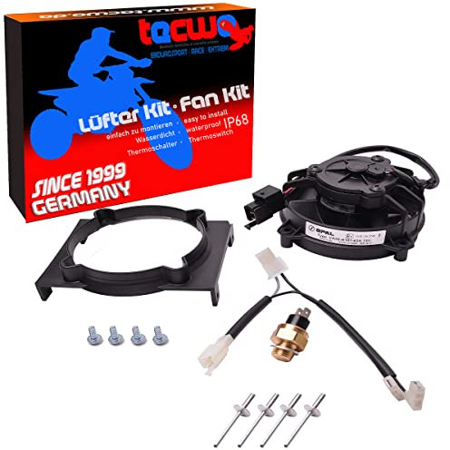 Ventilateur pour Beta RR Racing 2 temps 4 temps à partir de l'année de construction 2019 Enduro Ventilateur supplémentaire avec support et thermostat