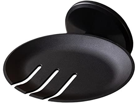 RAZZUM Porte-Savon Amovible Auto-videur, Porte-Savon, Porte-Savon à Ventouse, boîte à Savon Murale, Porte-Savon for comptoir de Cuisine d'hôtel, Noir Pot à Cure-dent (Color : Nero)