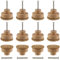 CHEUKYIU 12 Stück 40x30mm Rattan Holz Möbelknöpfe Runde Rattan Schubladengriff Schrankknöpfe mit Schrauben Holzknöpfe Kommode für Schränke, Schubladen, Schrank, Möbel, Schuhkasten