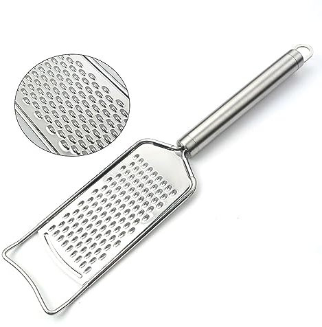 Versatile Stainless Steel Grater and Spiralizer, flat design kitchen gadgets for cheese Garlic Ginger Chocolate Parmesan