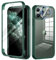 seacosmo Cover per iPhone 11 Pro Max, [9H HD] con Vetro Temperato Integrato Schermo, Pellicola Fotocamera, 360 Gradi Antiurto Protezione Fronte Retro Rugged Custodia Slim Doppia Faccia Case - Verde